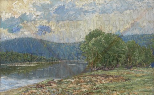 Image no. 3747: Riverscape with Mountains (David Davidovich Burliuk), code=S, ord=0, date=mid 20th century