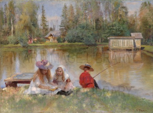 Image no. 3786: Children by the Lake. (Konstantin Makovsky), code=S, ord=0, date=early 20th century