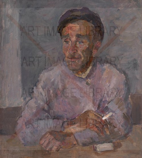 Image no. 3814: Fisherman Smoking (Robert Falk), code=S, ord=0, date=1940s