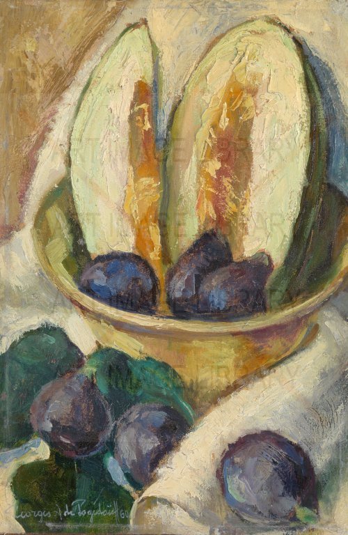 Image no. 3828: Still Life with Melon and ... (Georges Pogedaieff), code=S, ord=0, date=1960