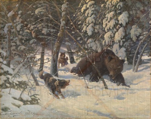 Image no. 3587: Bear Hunt (Evgeny Tikhmenev), code=S, ord=0, date=1913