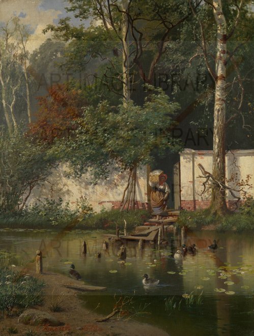 Image no. 3500: By a Pond (Alexander Kiselev, Alexander Alexandrovich Kiselyov), code=S, ord=0, date=1881