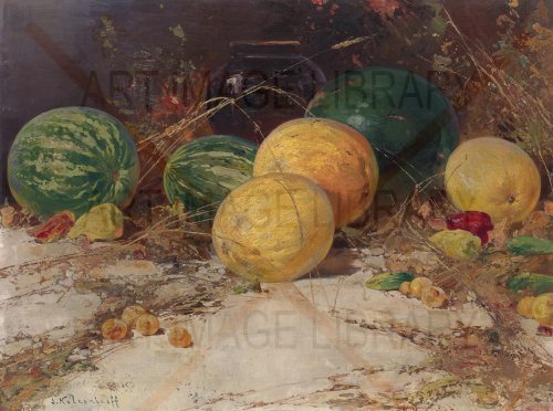 Image no. 3624: Still Life with Watermelon... (Stepan Kolesnikoff, Stepan Fedorovitch Kolesnikoff), code=S, ord=0, date=early 20th century