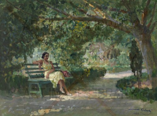 Image no. 3642: Girl on a Bench (Georgiy Savitskiy), code=S, ord=0, date=1939