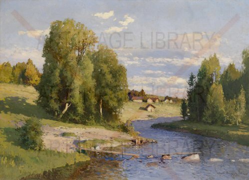 Image no. 3651: Summer Landscape with a River (Andrei Shilder), code=S, ord=0, date=1918