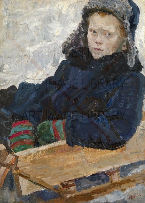 Image no. 3878: Vova Gusenkov. On the Sleigh (Arkady Plastov), code=S, ord=0, date=1956