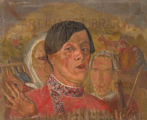 Image no. 3883: Self-Portrait With Hen and... (Boris Grigoriev), code=S, ord=0, date=early 20th century