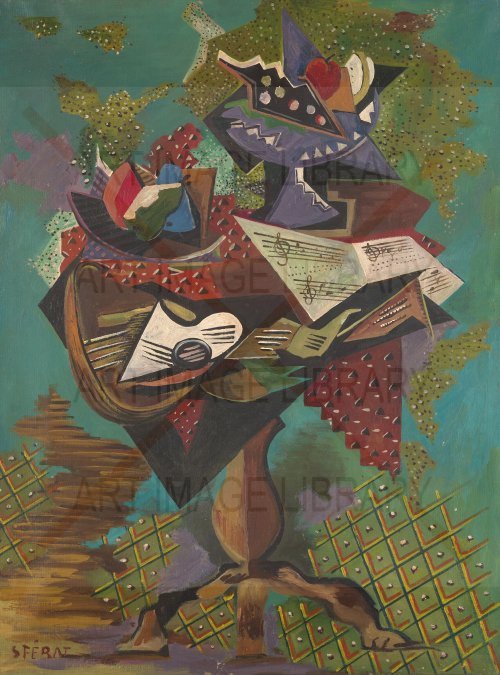 Image no. 3884: Still Life with Guitar on ... (Serge Ferat), code=S, ord=0, date=mid 20th century