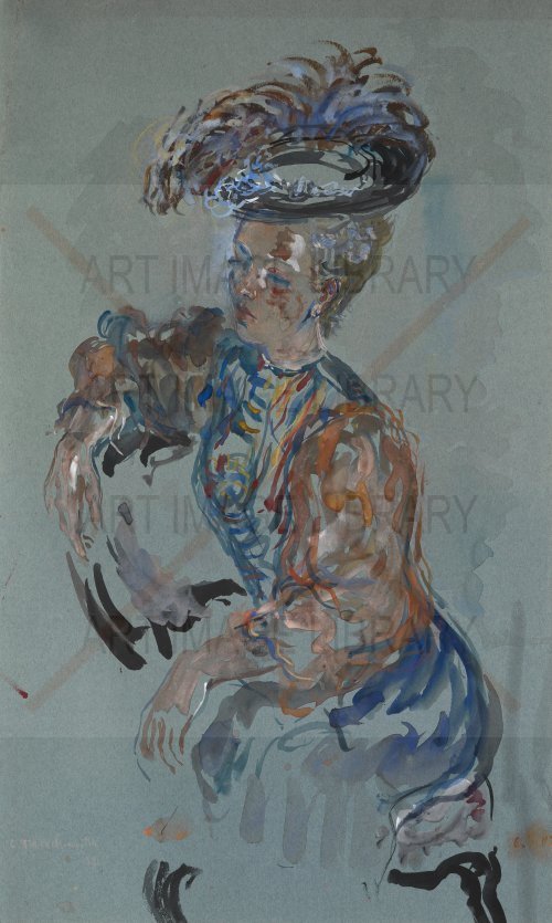 Image no. 3893: Seated Lady in a Hat (Constantin Terechkovitch), code=S, ord=0, date=1939