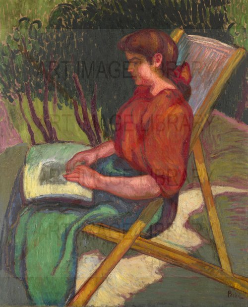 Image no. 3921: Young Girl Reading (Jean Peske), code=S, ord=0, date=early 20th century