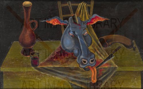 Image no. 3926: Still Life with a Bull Head (Mihail Chemiakin), code=S, ord=0, date=late 20th century