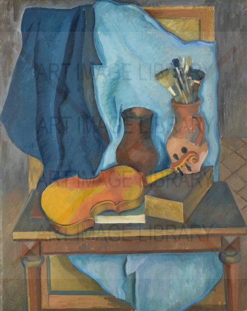 Image no. 3928: Still Life with a Violin (Tatyana Kuperwasser), code=S, ord=0, date=mid 20th century