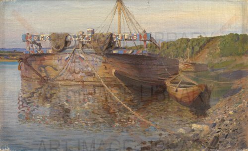 Image no. 3934: Barge on the River Oka (Vasily Polenov), code=S, ord=0, date=early 20th century