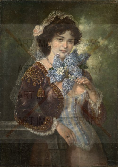 Image no. 3976: Beauty with Lilacs (Alexey Trankovsky), code=S, ord=0, date=early 20th century