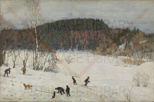 Image no. 4001: Landscape with Skiers (Konstantin Yuon), code=S, ord=0, date=mid 20th century