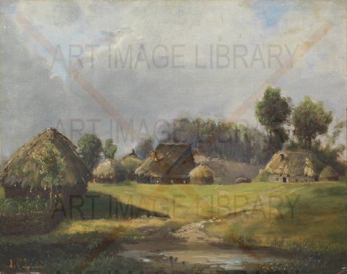 Image no. 4114: Village by the Forest (Alexei Kondratyevich Savrasov), code=S, ord=0, date=mid 19th century