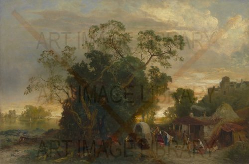 Image no. 4183: Settlement by a River. (Paul Von Franken), code=S, ord=0, date=mid 19th century