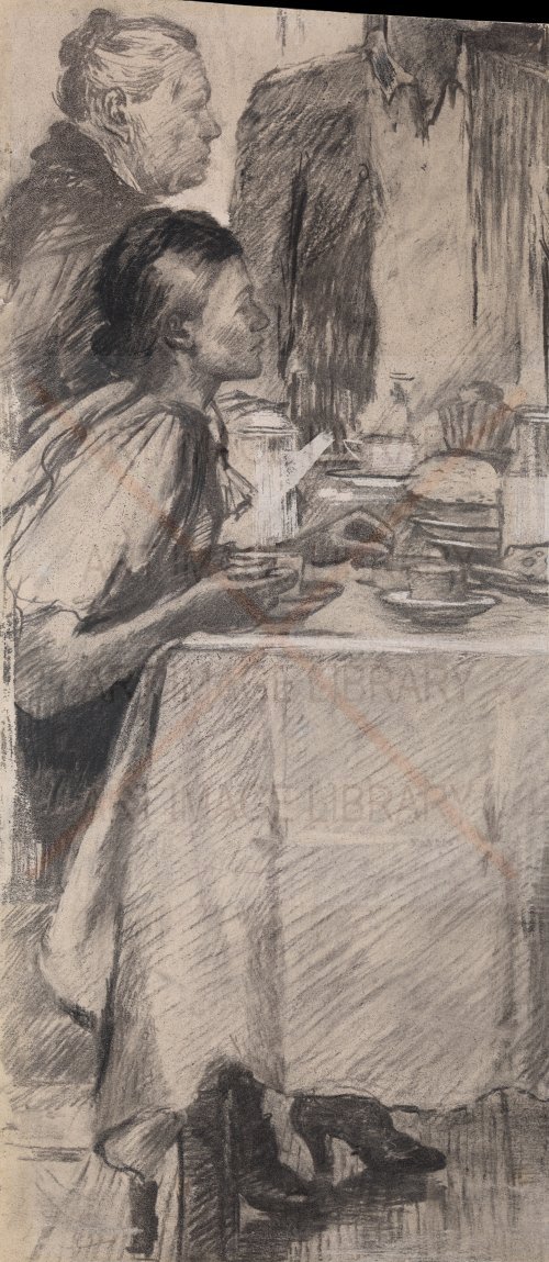 Image no. 3673: Tea Time. Yuri Pimenov (Yuri Pimenov), code=S, ord=0, date=mid 20th century.