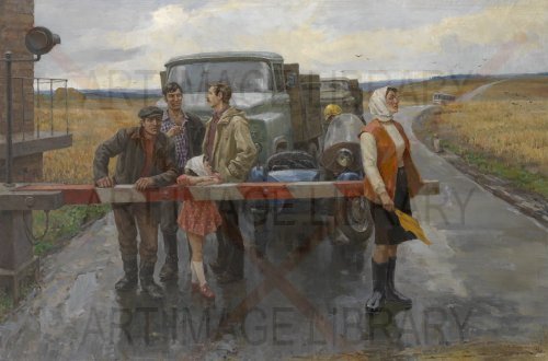 Image no. 3716: At the Railway Crossing (Vasyl Magalyas), code=S, ord=0, date=1984
