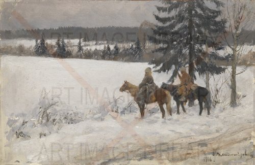 Image no. 4214: Winter Scene with Two Coss... (Ivan Vladimirov), code=S, ord=0, date=1916